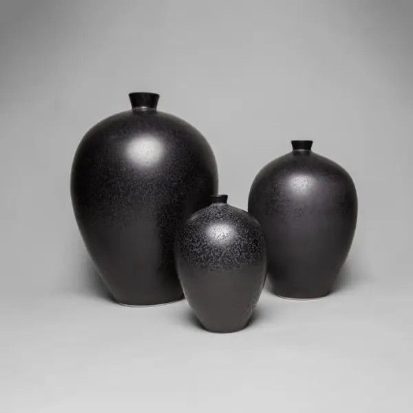 Ваза 25х36 см, фарфор, черный