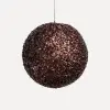 Шар D20 см с пайетками, пенопласт, коричневый, АУТЛЕТ