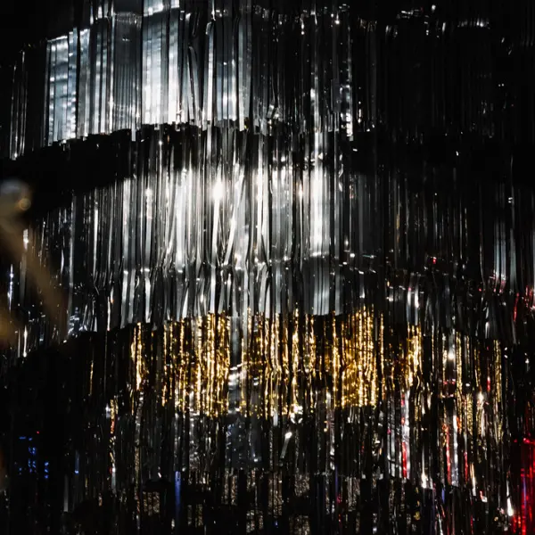 Новогодний дождик глянцевый 200х100 см, полипропилен, чёрный