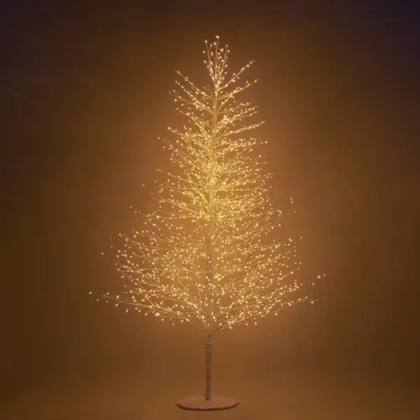 Дерево с мерцающим эффектом LED H210 см, пластик, металл, белый