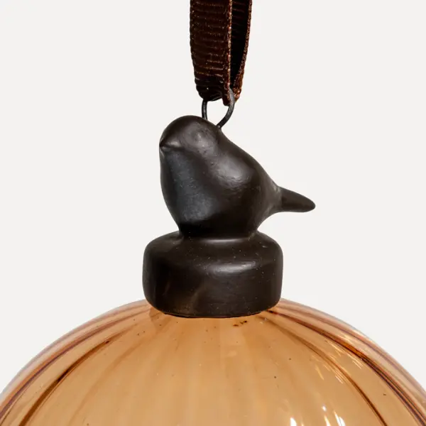 Шары в наборе D8 см, 3шт, стекло, коричневый