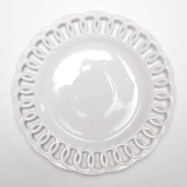 Комплект тарелок, 30,5 см, 2 шт, фарфор, белый