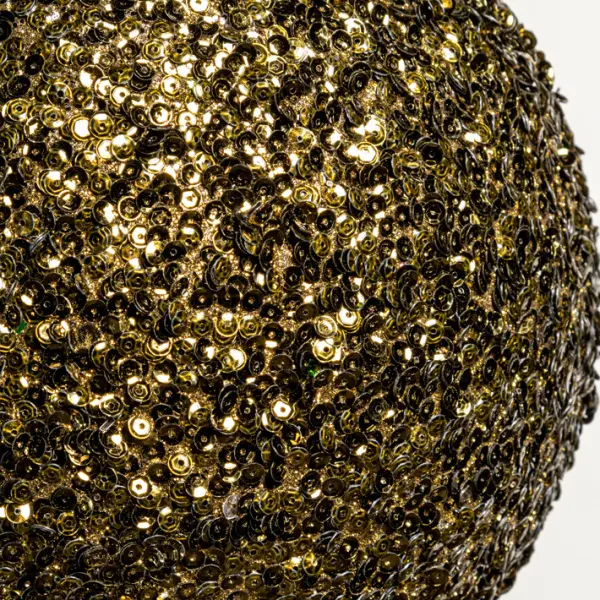 Шар D20 см с пайетками, пенопласт, коньячный, АУТЛЕТ