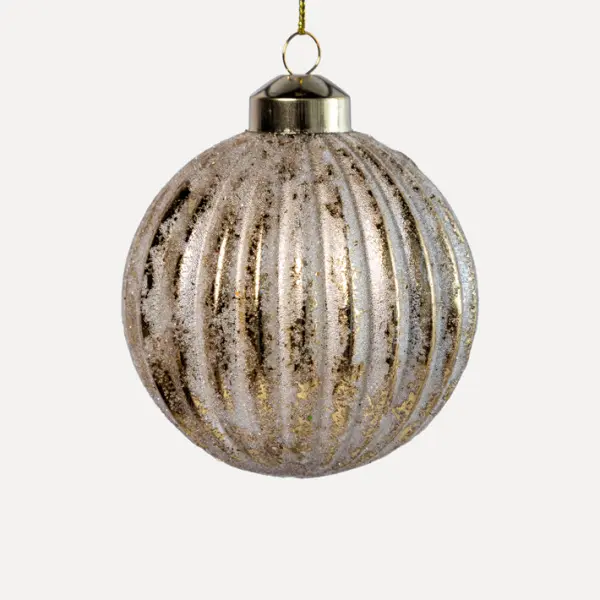 Шар D8 см, стекло, золотой