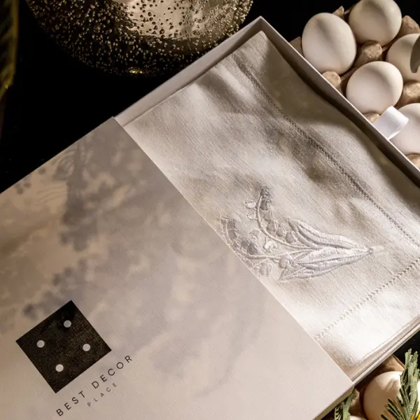 Набор льняных салфеток ЛАНДЫШ, 50х50 см, 4 шт, текстиль