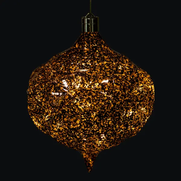 Подвес LED КАПЛЯ H20 см, пластик, коньячный