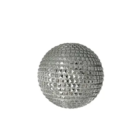 Шар D10 см, пластик, серебряный