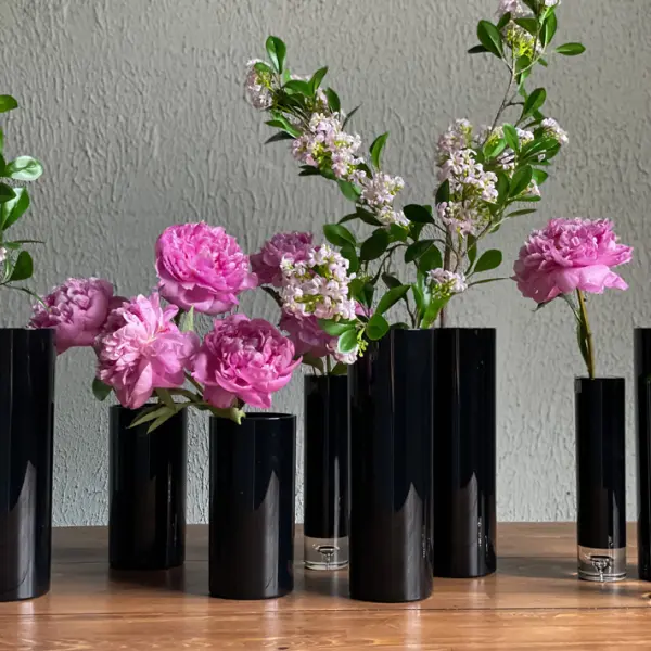 Ваза 10х30 см, поликарбонат, чёрный Ваза 10х30 см, поликарбонат, чёрный