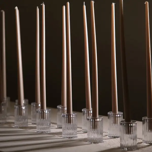 Набор подсвечников 5х8 см, 9 шт, стекло, прозрачный