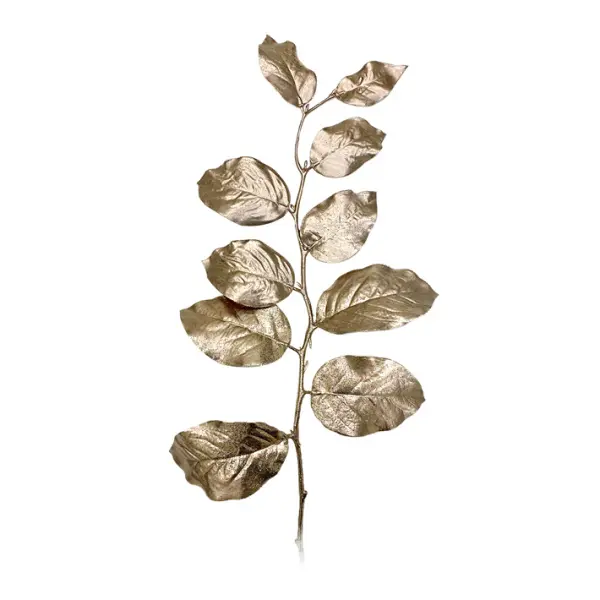 Ветвь гаультерии H76 см, пластик, розово-золотой