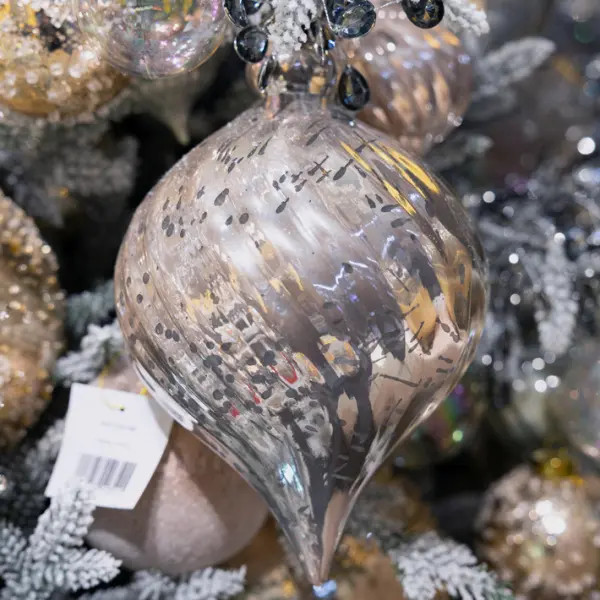 Шары в наборе D15 см, 8 шт, пластик, белый, серебряный, жемчужный, серый