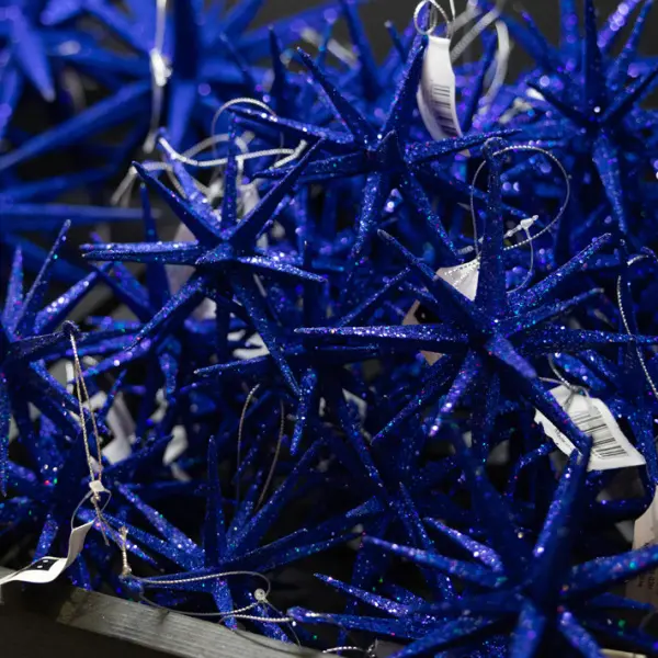 Подвес ЗВЕЗДА H15 см, пластик, синий