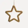 Подвес ЗВЕЗДА D16 см, бисер, золотой