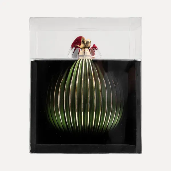 Шар D15 см, стекло, зеленый