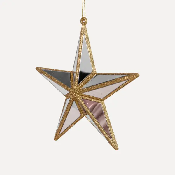 Подвес ЗВЕЗДА H14 см, пластик, золотой