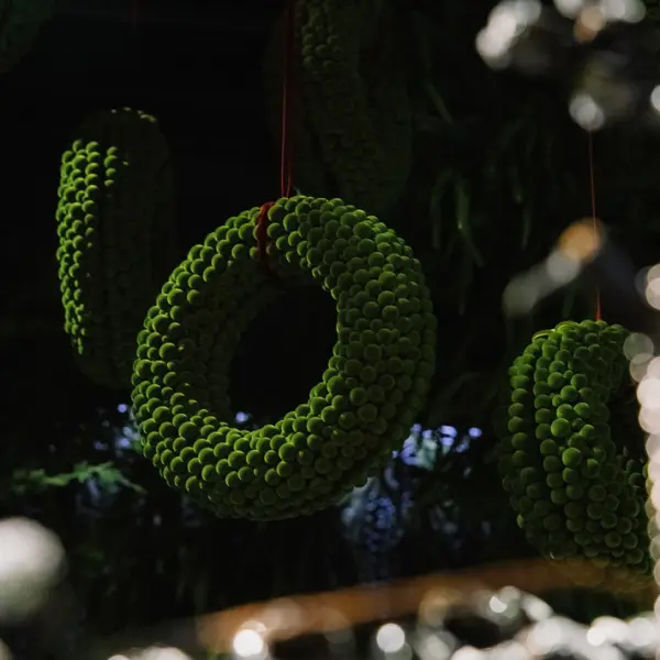 Венок D16 см, пенопласт, светло-зеленый