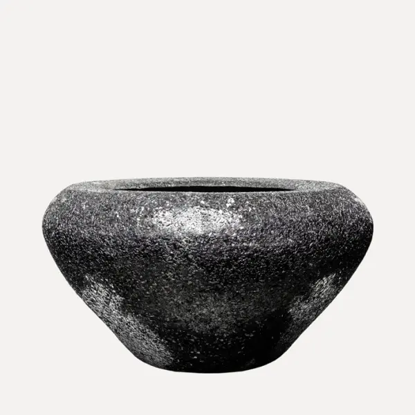 Кашпо с эффектом мозаики, 57x30 см, металл, черный