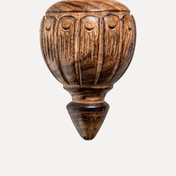 Подвес 6x12 см, дерево, коричневый, золотой