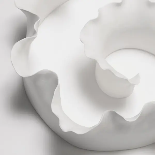 Арт-объект 37x10x35 см, керамика, белый