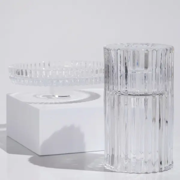 Подсвечник 10х12 см, стекло, прозрачный