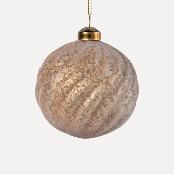 Шар D10 см, стекло, шампань