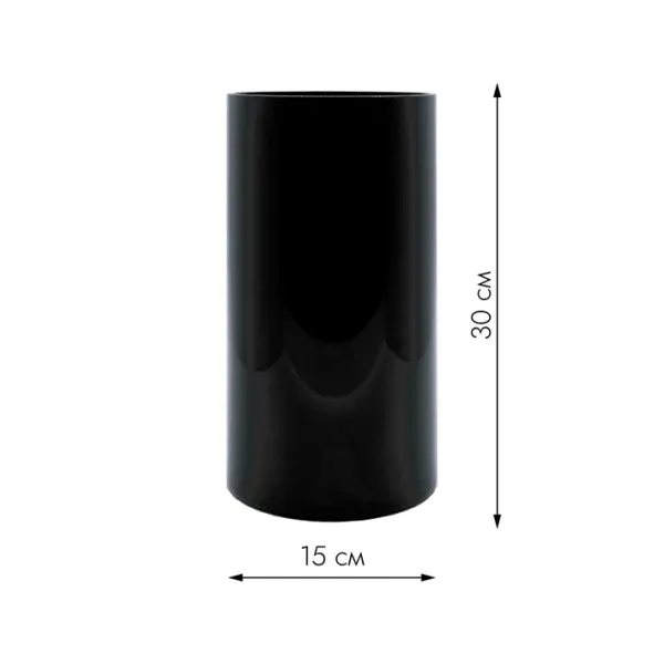 Ваза 15х30 см, поликарбонат, чёрный Ваза 15х30 см, поликарбонат, чёрный