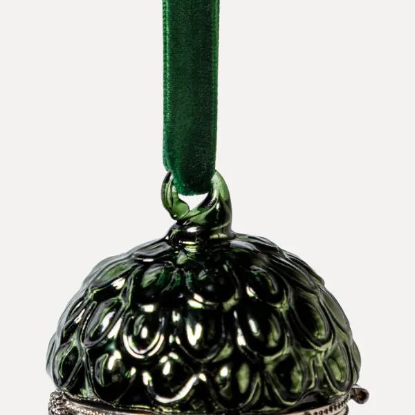 Подвес ЖЕЛУДЬ H9 см, стекло, золотой