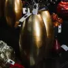 Кашпо 16х30 см, металл, золотой