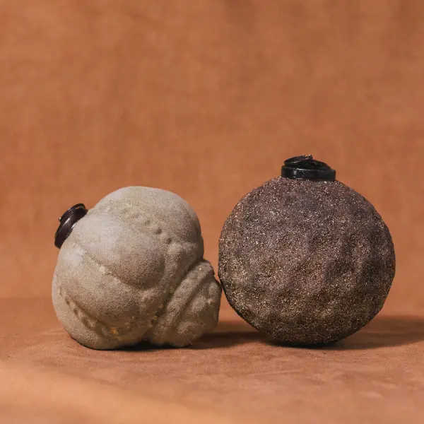 Подвес 10x11 см, стекло, серый