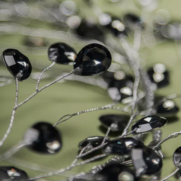 Гирлянда L120 см из кристаллов, акрил, темно-серебряный