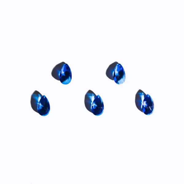 Хруст. капля, 5 шт, синий
