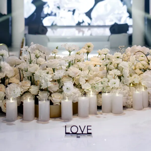 Набор из 3-х светодиодных свечей 7,5х10, 12,5, 15 см, пластик, стекло, парафин, белый