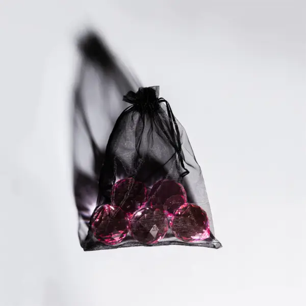 Хруст. шар, 5 шт, розовый