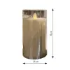 Светодиодная свеча 7,5х15 см, пластик, стекло, парафин, дымчатый