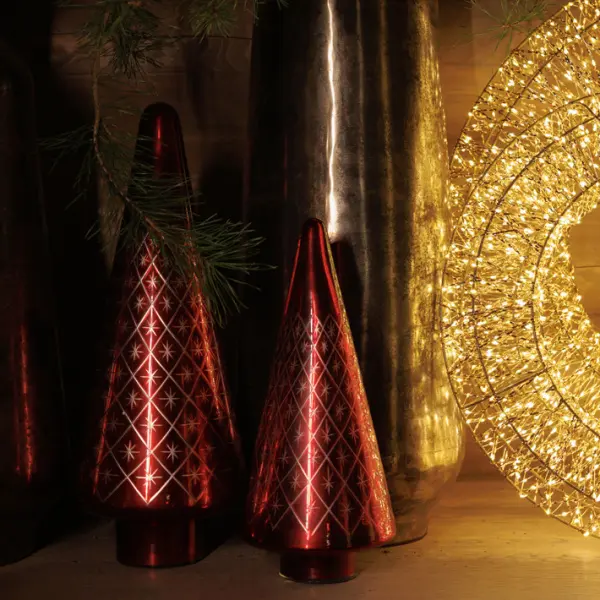 Фигура ЕЛЬ 18x47 см, стекло, красный