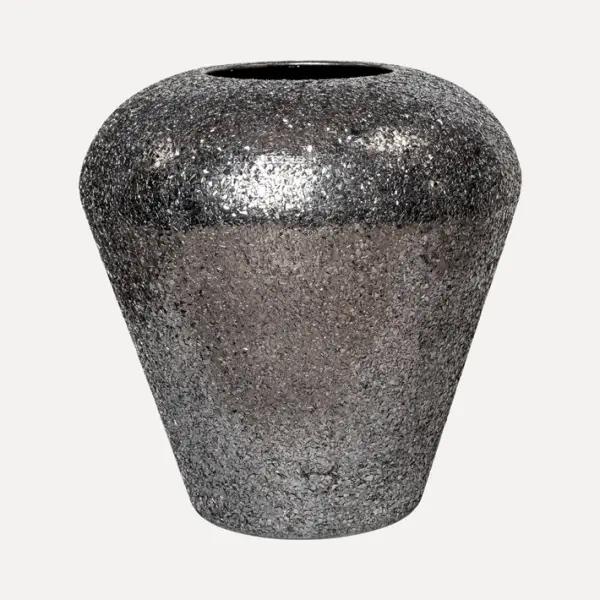 Кашпо с эффектом мозаики, 30x32 см, металл, черный