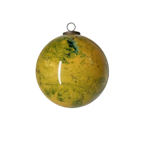 Шар D20 см, стекло, оранжевый