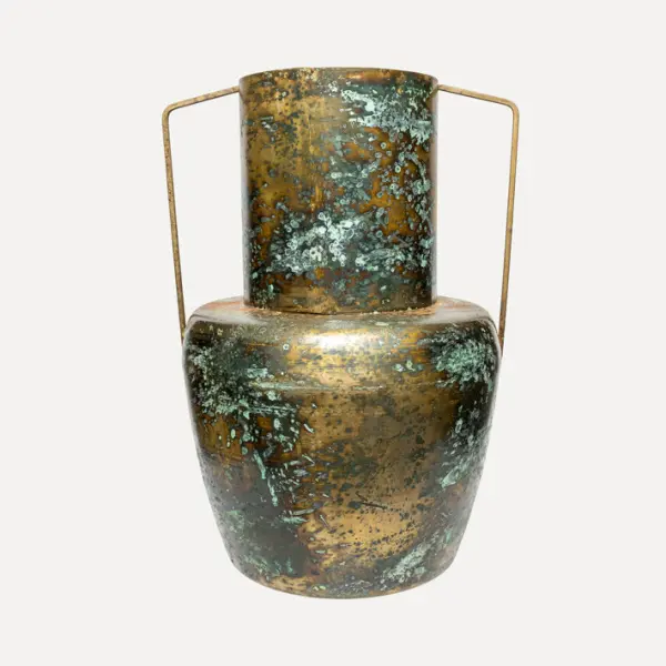 Ваза 36x33x57 см, металл, зеленый