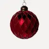 Шар D8 см, стекло, темно-красный