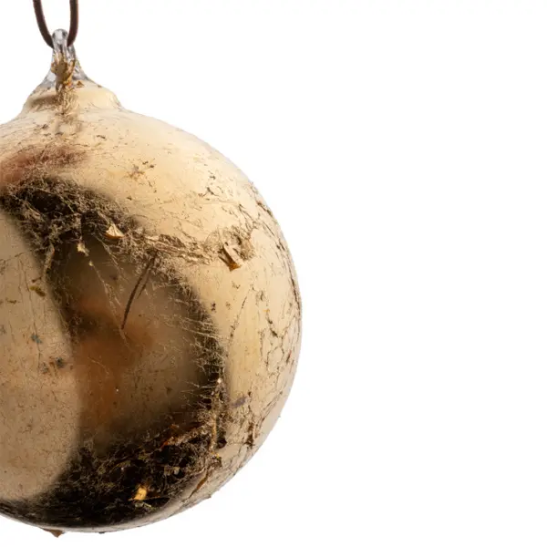 Шар D8 см, стекло, золотой