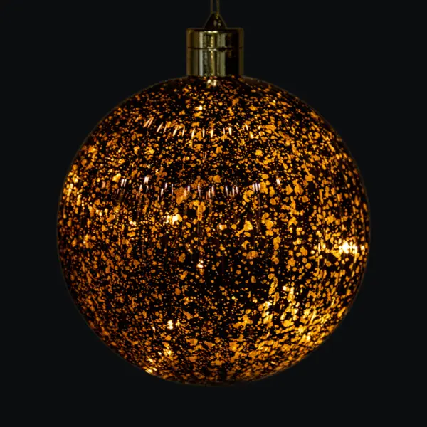 Шар LED D15 см, пластик, коньячный