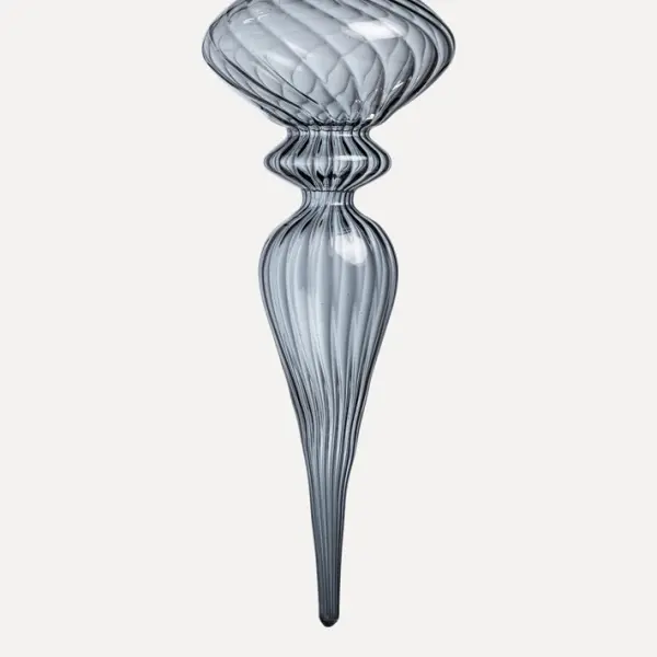 Подвес 10x30 см, стекло, прозрачный, серый