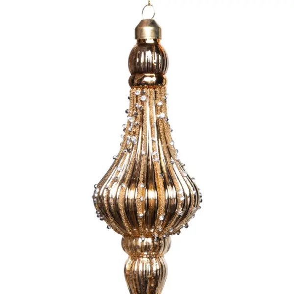 Подвес H17 см, стекло, золотой