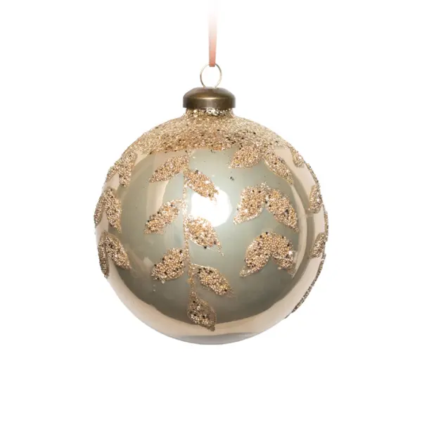 Шар D10 см, стекло, шампань