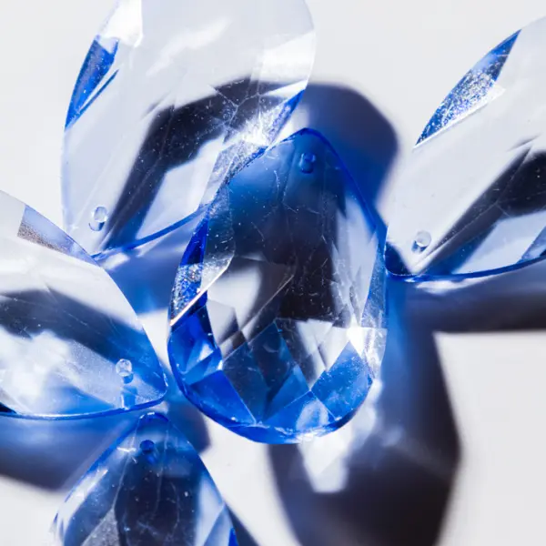 Хруст. капля, 5 шт, голубой