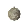 Шар c кристаллами D12 см, пластик, стекло, серебряный