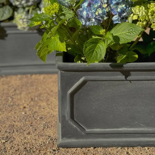 Кашпо 66,5х35,5х24 см, фибергласс, темно-серый