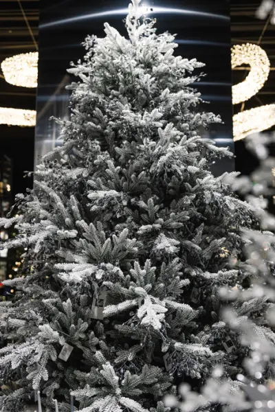 Ель искусственная заснеженная ЛЕСНАЯ ФЕЯ Н240 см, пластик, металл, белый