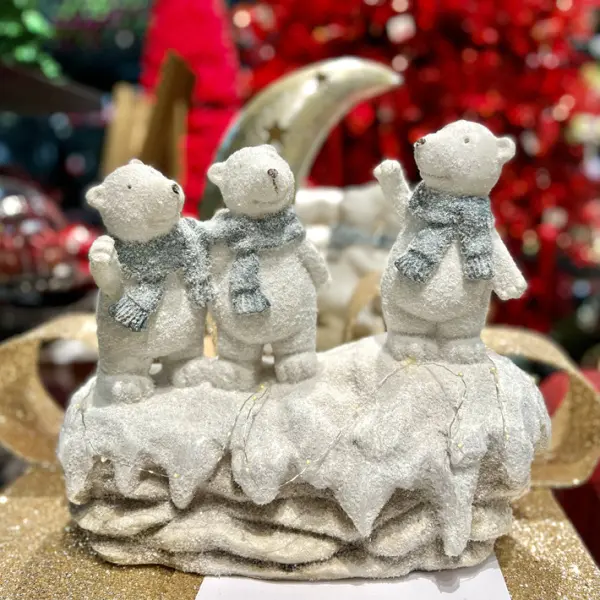 Фигура МИШКИ Н32 см, полирезина, белый