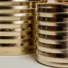 Набор из 3-х кашпо 25x24, 19х19, 15х15 см, металл, золотой